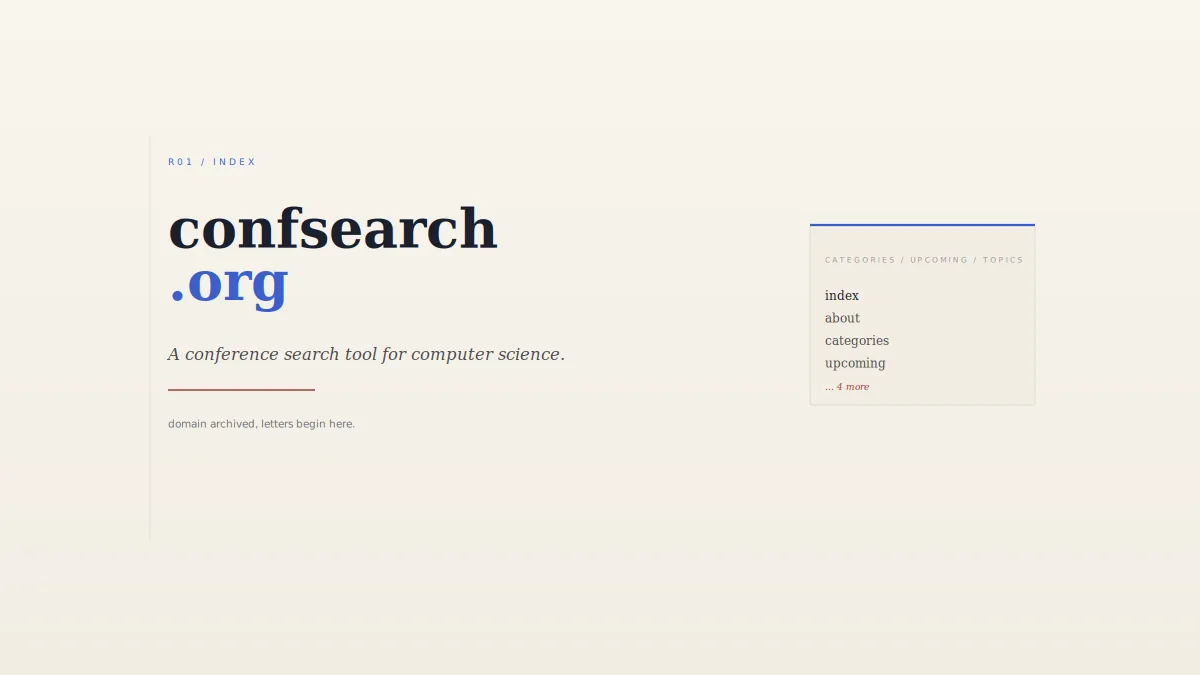 confsearch.org라는 검색 도구를 찾아본 이야기